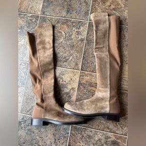 Stuart Weitzman Over-the-Knee Suede Boots in Brown